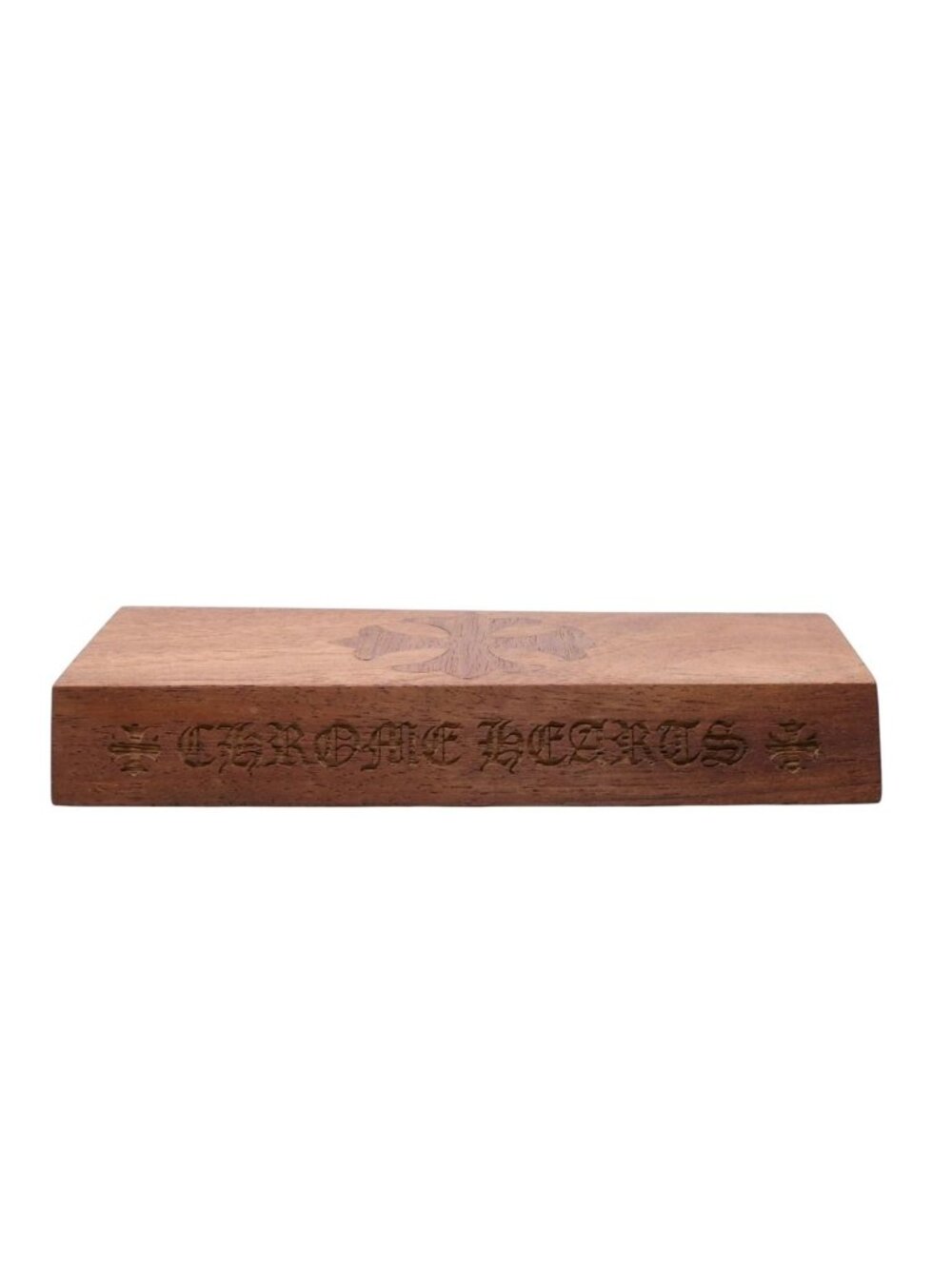Chrome Hearts Wood Plate Display Stand Ornament CH Plus Brown
